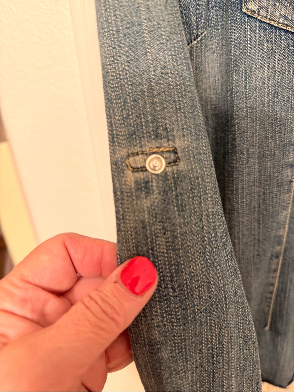 Wrangler Jean Dress trimmed with Cream colored lace bottom - Picture 11 of 11